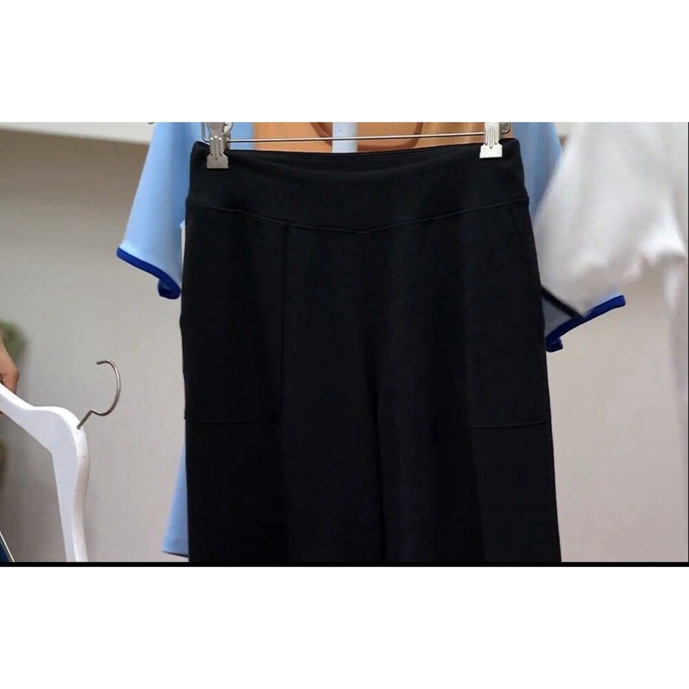 Isaac Mizrahi Live! Petite Essentials Pima Flex Skimmer Pants Black Sz Petite 2X